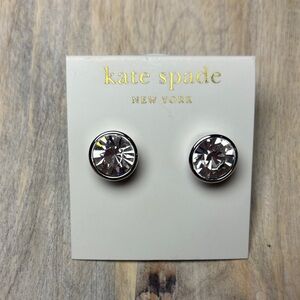 Kate Spade Crystal Silver Earrings NWT
